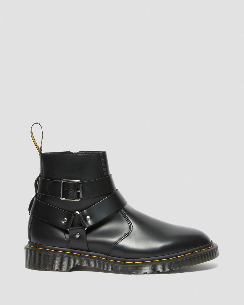 Dr Martens Jaimes Leren Harness Enkellaars Heren Zwart | NL 358LIS